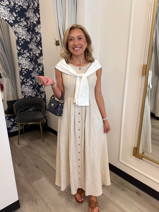 Adelaide Linen Maxi Dress